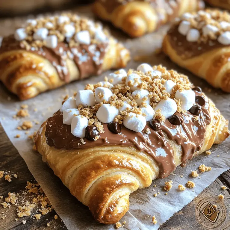 S'mores Delight Crescents are the perfect sweet treat for anyone looking to indulge in the delicious flavors of classic s'mores without the hassle of a campfire. This quick and easy dessert combines the beloved ingredients of traditional s'mores—chocolate, marshmallows, and graham crackers—with the convenience of crescent roll dough. Imagine biting into a warm, gooey crescent filled with fluffy marshmallows, rich chocolate, and a delightful crunch from graham crackers. Whether you're hosting a gathering or enjoying a cozy night in, these crescents are sure to impress both friends and family alike.
