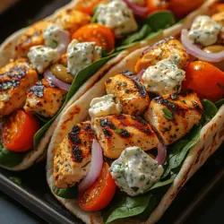 Greek Chicken Pita Wraps are a delightful fusion of marinated chicken, fresh vegetables, and tzatziki sauce, all enveloped in a soft pita bread. The origins of this dish can be traced back to traditional Greek meals, where various meats and vegetables are often served with pita, a staple in the Mediterranean diet. The wrap format makes it easy to enjoy these flavors while on the move, ensuring that the essence of Greek cuisine remains accessible to everyone.
