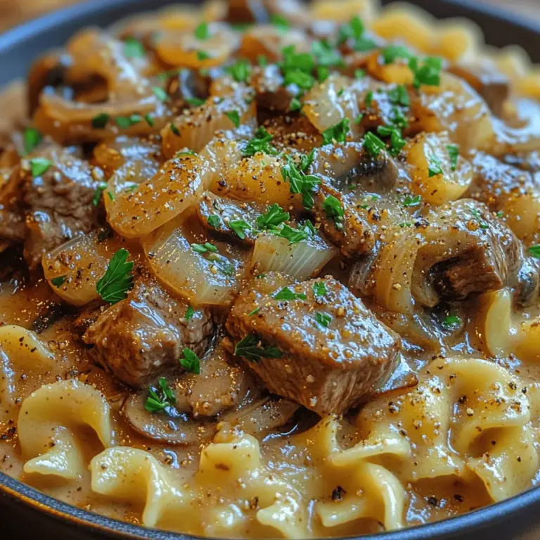 In the realm of comfort food, few dishes can compete with the rich and savory allure of Beef Stroganoff. This classic recipe has stood the test of time, transitioning seamlessly from elegant dinner parties to cozy weeknight meals with family. Savory One-Pot Beef Stroganoff is particularly appealing, not only for its sumptuous flavors but also for its convenience. With everything prepared in a single pot, it simplifies the cooking process and minimizes cleanup, making it an ideal choice for busy schedules.