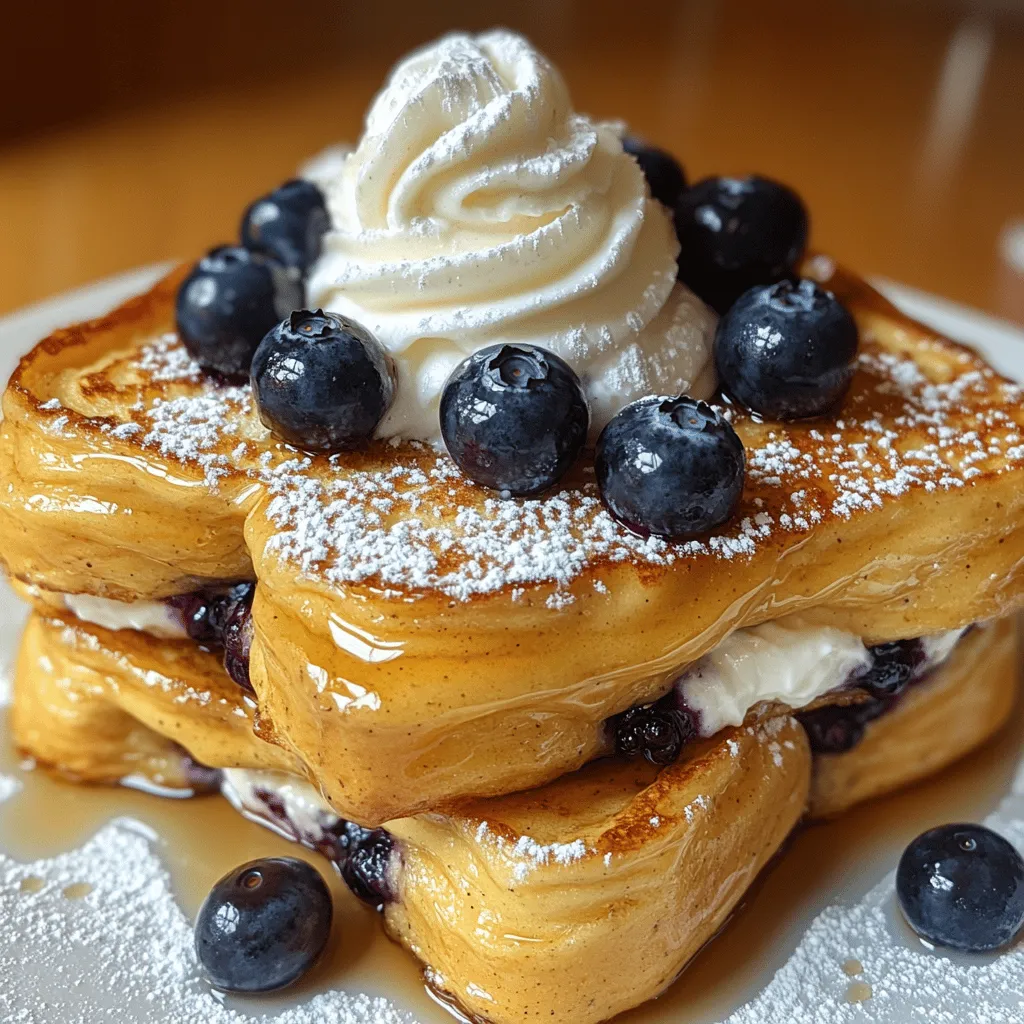 There's something inherently comforting about brunch at home, where the aroma of freshly cooked meals wafts through the air, beckoning everyone to gather around the table. One dish that encapsulates this cozy feeling is Blueberry Bliss French Toast. This delightful recipe elevates the classic French toast experience with a luscious cream cheese filling and a generous topping of fresh blueberries, making it a perfect choice for special occasions or an indulgent weekend breakfast. Each bite is a harmonious blend of rich flavors and textures, offering both visual appeal and mouthwatering satisfaction.