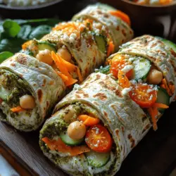 To fully appreciate the appeal of creamy pesto chickpea wraps, let’s delve into the key ingredients that make this recipe both delicious and nutritious.