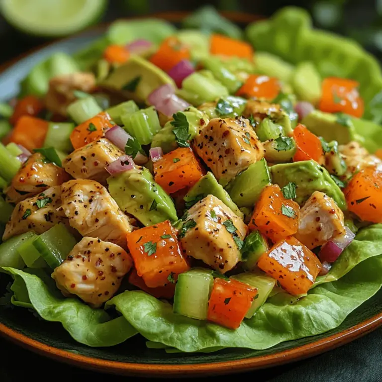 In a world where nutritious eating is becoming increasingly important, the Creamy Avocado Delight Chicken Salad emerges as a standout option that beautifully marries flavor with health. This delightful dish features the rich, buttery texture of avocados combined with tender, juicy chicken, creating a meal that is both satisfying and nourishing. Whether you're looking for a quick lunch, a light dinner, or a refreshing snack, this salad fits the bill perfectly. It's particularly appealing to health-conscious eaters who crave a creamy yet wholesome recipe without compromising on flavor.
