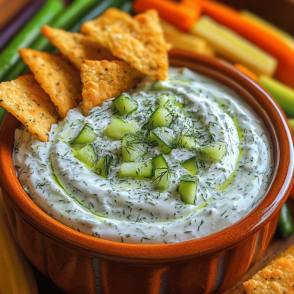 To appreciate the nuances of the Cool & Creamy Cucumber Dill Dip, it is essential to understand the primary components that contribute to its unique flavor and texture. This dip consists of four main ingredients: cucumber, Greek yogurt, sour cream, and fresh dill. Let's explore each of these ingredients in detail to understand their roles and benefits.