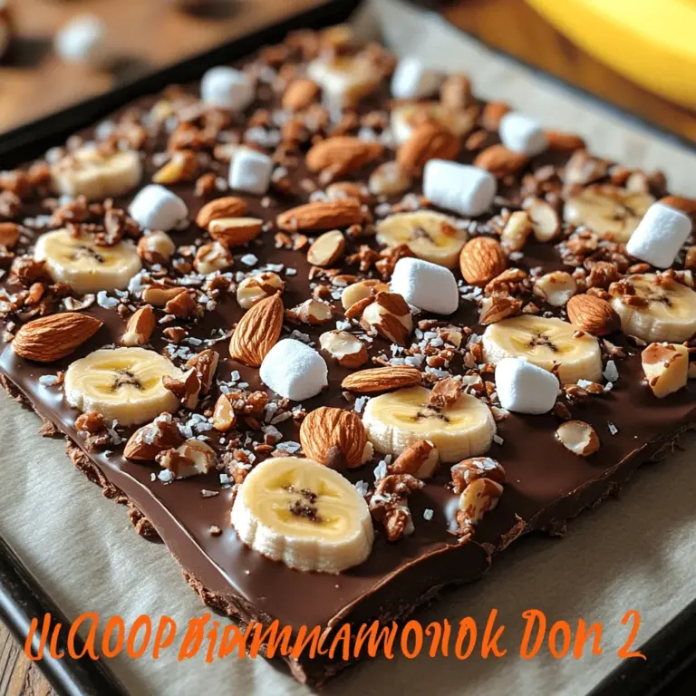 Bark desserts have taken the culinary world by storm, offering a delightful blend of flavors and textures that are as appealing to the eyes as they are to the palate. These simple yet elegant confections are essentially a chocolate base adorned with a variety of toppings, making each piece a unique bite-sized treat. Among the myriad variations of bark, the Choco-Banana Delight Bark stands out for its combination of rich dark chocolate, sweet ripe bananas, and a medley of toppings that can cater to various dietary preferences.