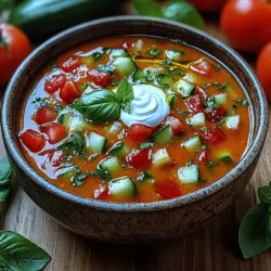 As the sun-soaked days of summer roll in, there’s nothing quite like a bowl of Chilled Garden Fresh Tomato Basil Bliss to refresh your palate and invigorate your senses. This vibrant soup is not just a dish; it's a celebration of nature’s bounty, bursting with the bright flavors of ripe tomatoes and fragrant basil. Each spoonful is a cooling delight, offering a perfect balance of sweetness, acidity, and herbaceous notes that can transport you straight to a sun-drenched garden.