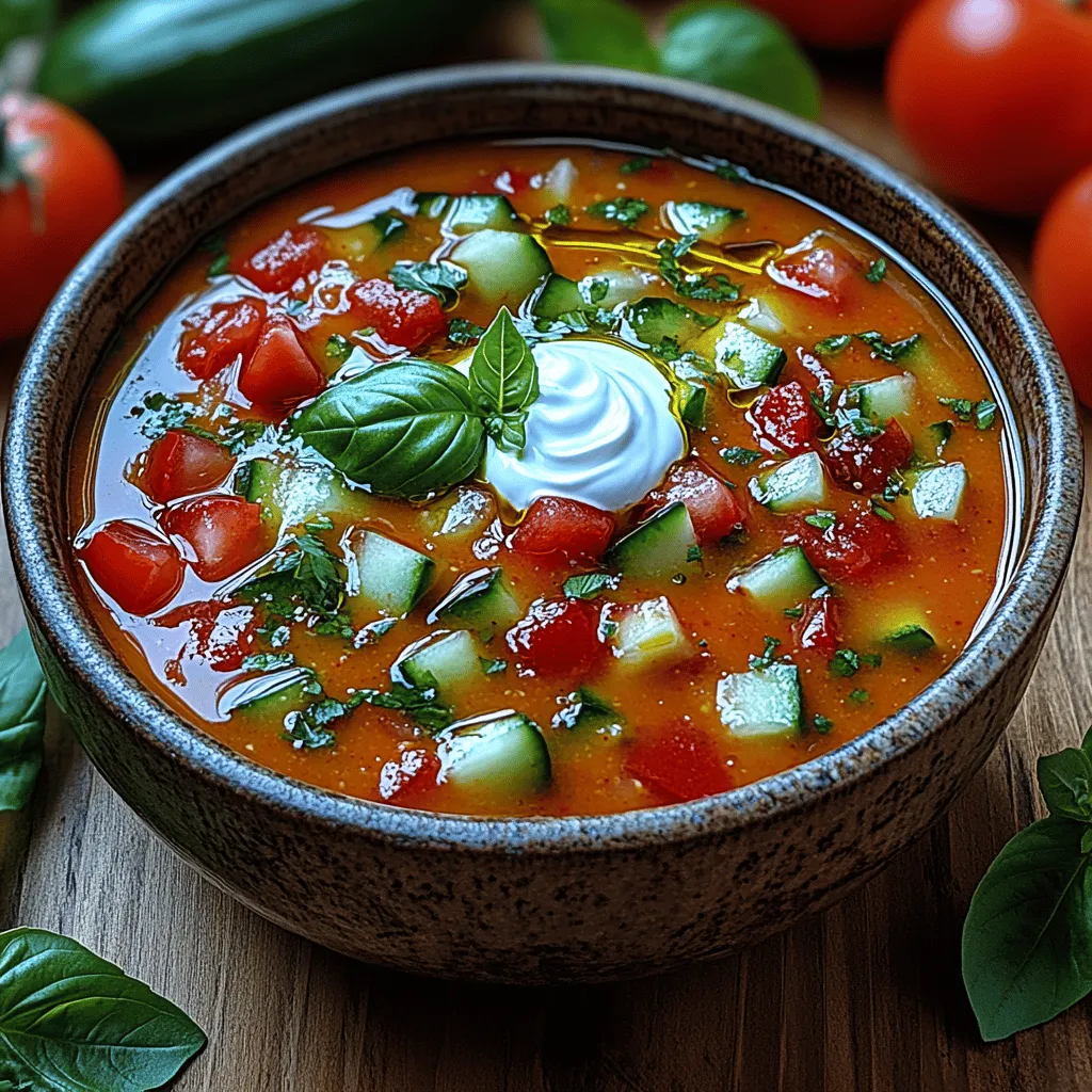 As the sun-soaked days of summer roll in, there’s nothing quite like a bowl of Chilled Garden Fresh Tomato Basil Bliss to refresh your palate and invigorate your senses. This vibrant soup is not just a dish; it's a celebration of nature’s bounty, bursting with the bright flavors of ripe tomatoes and fragrant basil. Each spoonful is a cooling delight, offering a perfect balance of sweetness, acidity, and herbaceous notes that can transport you straight to a sun-drenched garden.