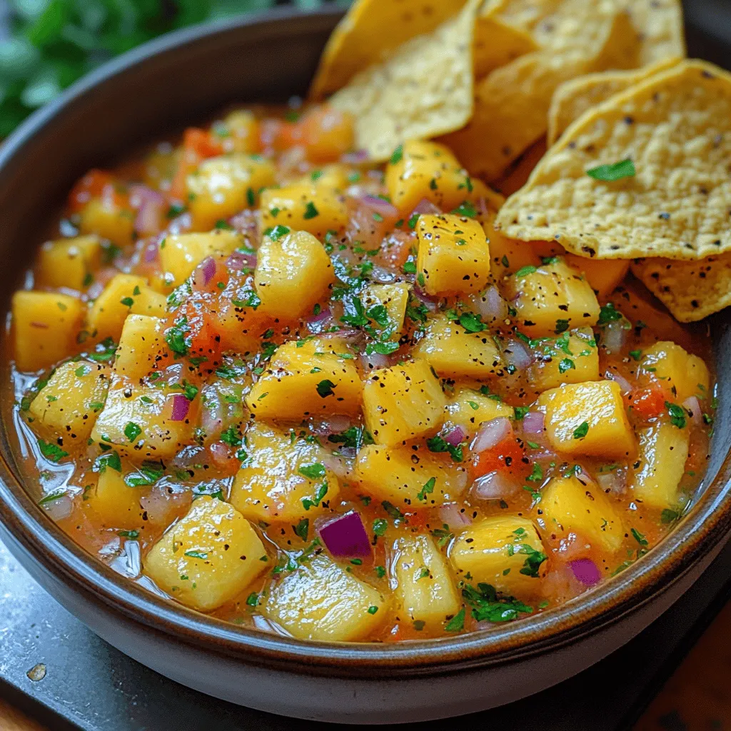 The beauty of Tropical Fiesta Mango Pineapple Salsa lies in its vibrant ingredients. Each component contributes unique flavors and textures that complement one another, resulting in a salsa that is both delightful to the palate and visually appealing. Let's delve into the essential ingredients that make this salsa a true tropical fiesta.