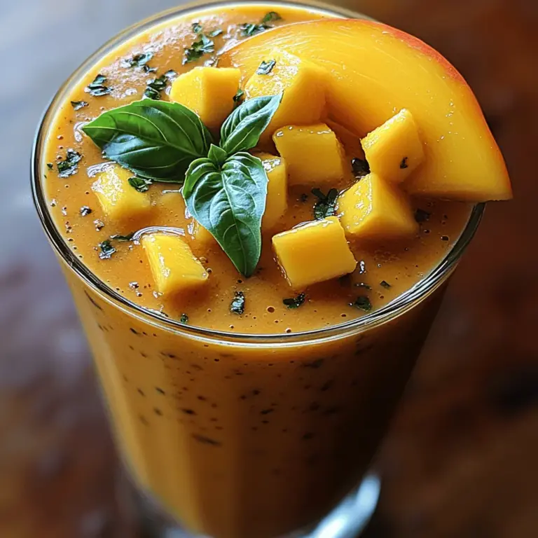 When summer arrives, there's nothing quite like the refreshing taste of a smoothie to awaken your senses and energize your day. Enter the Mango Basil Bliss Smoothie—a delightful fusion of tropical flavors and aromatic herbs that’s perfect for breakfast or as a revitalizing snack. This vibrant drink not only looks appealing with its sunny hue but also delivers a wealth of nutrients, making it a blissful addition to your daily routine.