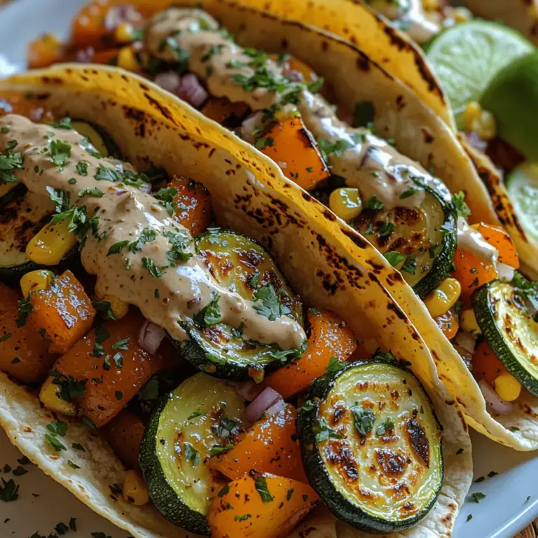 Tacos have become a culinary staple around the globe, celebrated for their versatility and the endless possibilities they offer. From traditional meat fillings to innovative plant-based options, tacos cater to every palate and dietary preference. In this recipe, we dive into the delicious world of Roasted Veggie Tacos with Chipotle Crema, a delightful vegan-friendly dish that showcases the vibrant flavors of roasted vegetables paired with a creamy, spicy sauce.