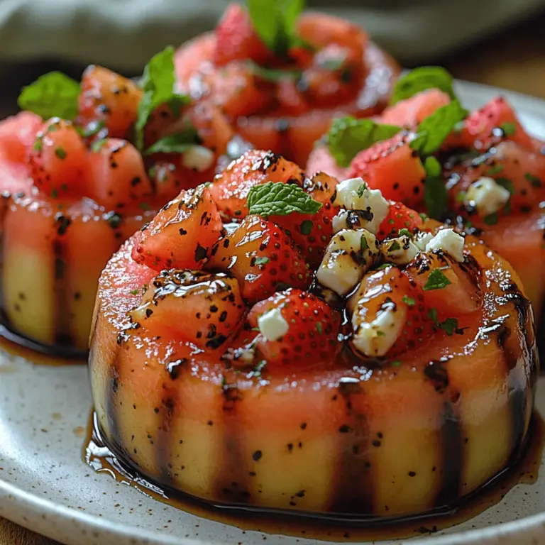 As summer approaches, the craving for light, refreshing dishes intensifies. One recipe that perfectly embodies the essence of summer is the Sweet & Savory Watermelon Strawberry Feta Cups. This delightful fusion of flavors and textures is not only visually appealing but also a treat for the taste buds. Imagine biting into a juicy, crisp piece of watermelon that gives way to the luscious sweetness of strawberries, all topped with creamy feta cheese and a hint of fresh mint. The combination of sweet and savory notes creates a palette of taste that is both satisfying and nutritious.
