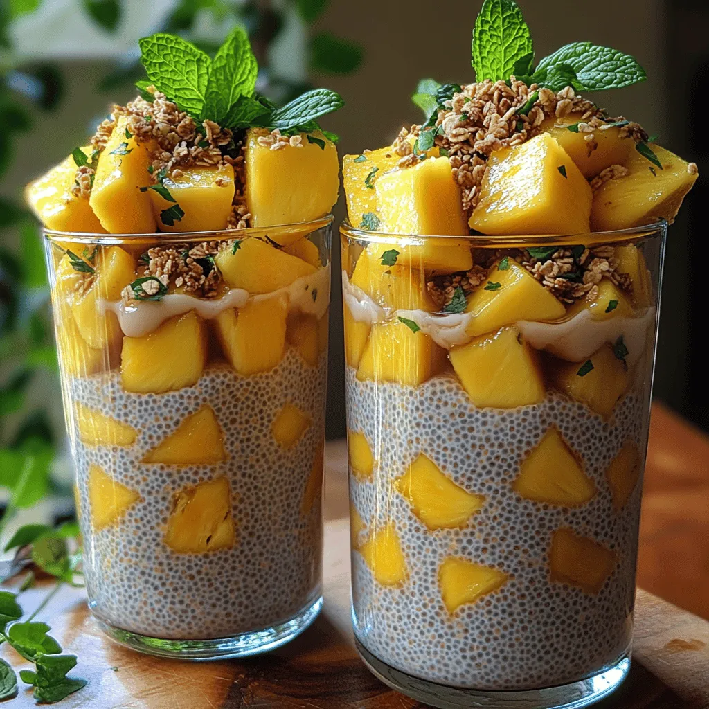 Imagine a sun-soaked beach, the gentle rustle of palm leaves, and the sweet aroma of ripe tropical fruits wafting through the air. This idyllic scene can be captured in a delicious and healthy breakfast or snack option: Tropical Chia Pudding Parfaits. Combining the vibrant flavors of tropical ingredients like pineapple and coconut, this recipe not only tantalizes the taste buds but also brings numerous health benefits to the table.