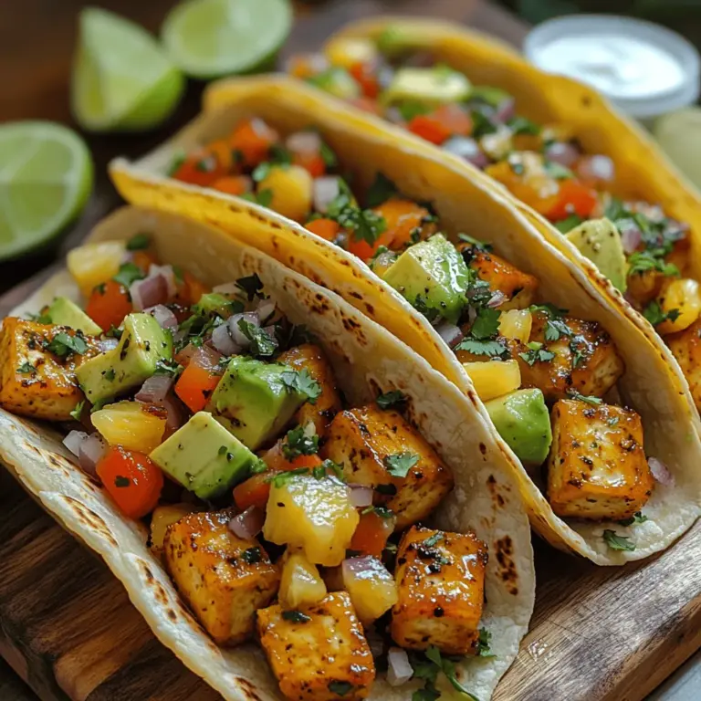To create the perfect Tropical Tofu Tiki Tacos, it's essential to understand the core components that contribute to the dish's vibrant flavor and texture. Each ingredient plays a crucial role in crafting a meal that is both delicious and visually appealing.