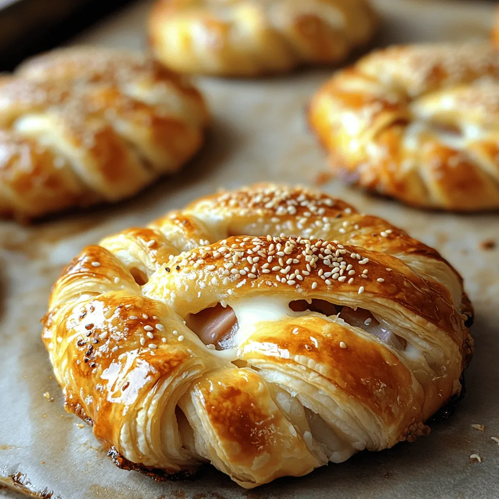 At the heart of Cheesy Ham Twister Delights is puff pastry, a culinary staple revered for its versatility and texture. Puff pastry is a light, flaky pastry made from layers of dough and butter that create its signature airy structure. The history of puff pastry dates back to ancient times, with roots in both French and Middle Eastern cuisines. It was originally known as "pâte feuilletée" in France and has since become a favorite in various dishes, from sweet pastries to savory pies.