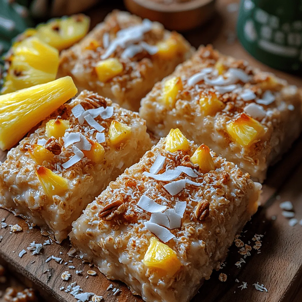 Imagine waking up to the warm, inviting aroma of tropical flavors wafting through your kitchen. That's the delight you can experience with Tropical Oasis Pineapple Coconut Baked Oatmeal, a dish that transforms a simple breakfast into a vibrant island getaway. This baked oatmeal recipe combines the wholesome goodness of oats with the sweet, tangy flavors of pineapple and the creamy richness of coconut, making it an ideal choice for anyone seeking a delicious and healthy start to their day.