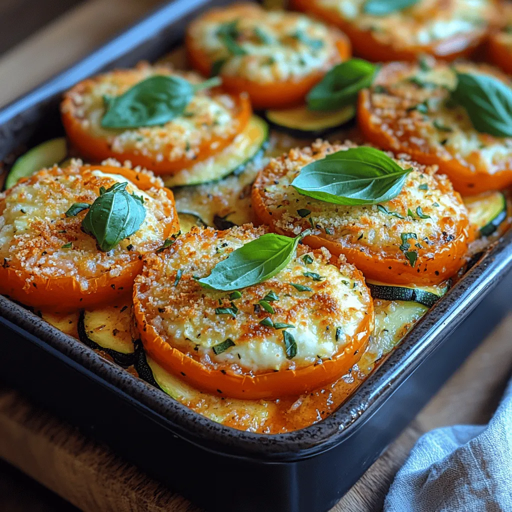 If you're on the lookout for a deliciously wholesome dish that celebrates fresh, seasonal produce, look no further than the Savory Parmesan Tomato Zucchini Bake. This vibrant recipe combines the earthiness of zucchini with the juicy sweetness of ripe tomatoes, all enveloped in a blanket of gooey Parmesan cheese. It’s a dish that’s not only appealing to the palate but also to the eye, making it an excellent choice for family dinners or gatherings with friends.