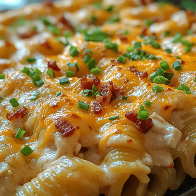 The type of pasta you choose plays a crucial role in the overall texture and experience of your dish. Two popular options for this recipe are rotini and penne. Rotini, with its spiral shape, is excellent for holding onto the creamy sauce, ensuring that each bite is packed with flavor. On the other hand, penne offers a slightly different texture, with its tubular shape allowing for a delightful chewiness. Both choices work beautifully in this recipe, so the choice ultimately comes down to personal preference.