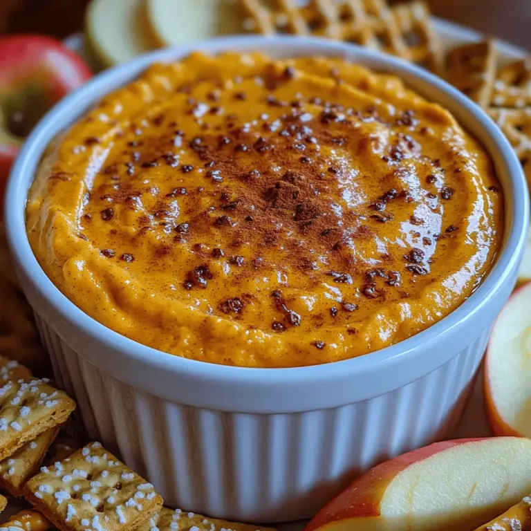 Creating the perfect Pumpkin Cheesecake Dip Delight relies on the careful selection of a few key ingredients, each contributing to the dip's luscious flavor and creamy texture. Let’s take a closer look at each component: