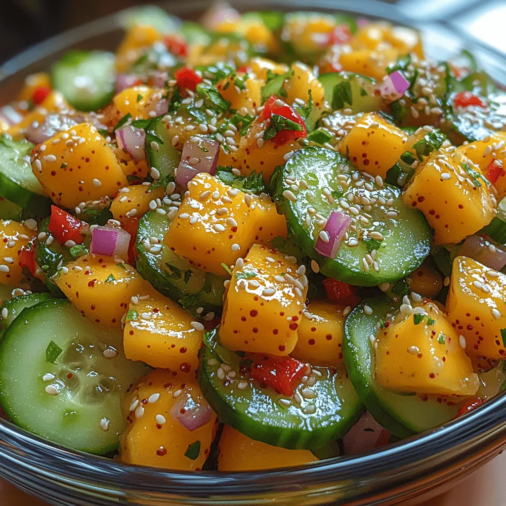 As the sun blazes and temperatures rise, there’s nothing quite like a refreshing salad to cool you down and invigorate your taste buds. The Tropical Heatwave Cucumber Mango Salad is a vibrant and flavorful dish that embodies the essence of summer. With its colorful array of fresh ingredients, this salad not only delights the senses but also packs a nutritional punch.
