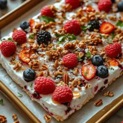 The foundation of any great recipe lies in its ingredients. To craft the Berry Bliss Frozen Yogurt Bark, we will explore each component, highlighting their health benefits and roles in creating a deliciously creamy and fruity dessert.