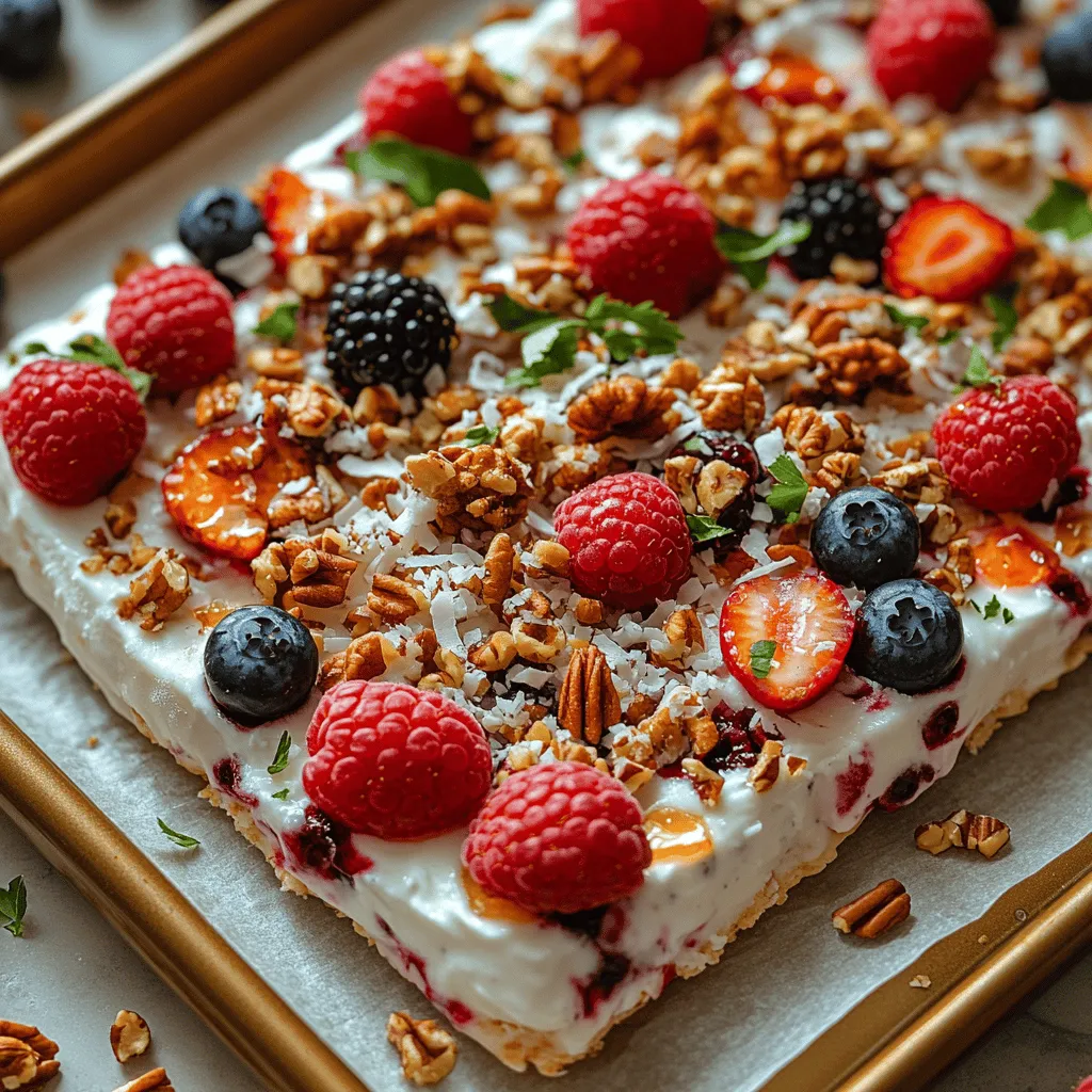 The foundation of any great recipe lies in its ingredients. To craft the Berry Bliss Frozen Yogurt Bark, we will explore each component, highlighting their health benefits and roles in creating a deliciously creamy and fruity dessert.