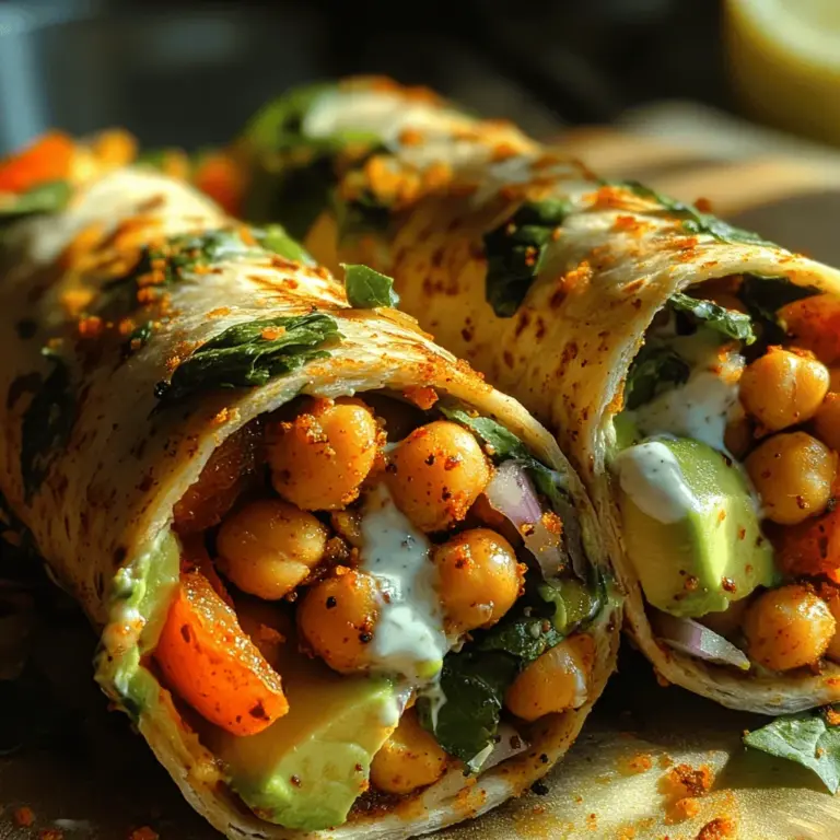 In the world of quick and healthy meals, Spicy Roasted Chickpea Wraps emerge as a standout option that delights the palate while nourishing the body. Bursting with flavors, these wraps are perfect for any occasion, whether you're preparing a weekday lunch, hosting a casual dinner, or looking for a satisfying snack. The star of this recipe, chickpeas, is not only versatile but also packed with essential nutrients. Combined with fresh vegetables and creamy elements, these wraps strike a perfect balance between taste and texture, making them a favorite among food lovers.