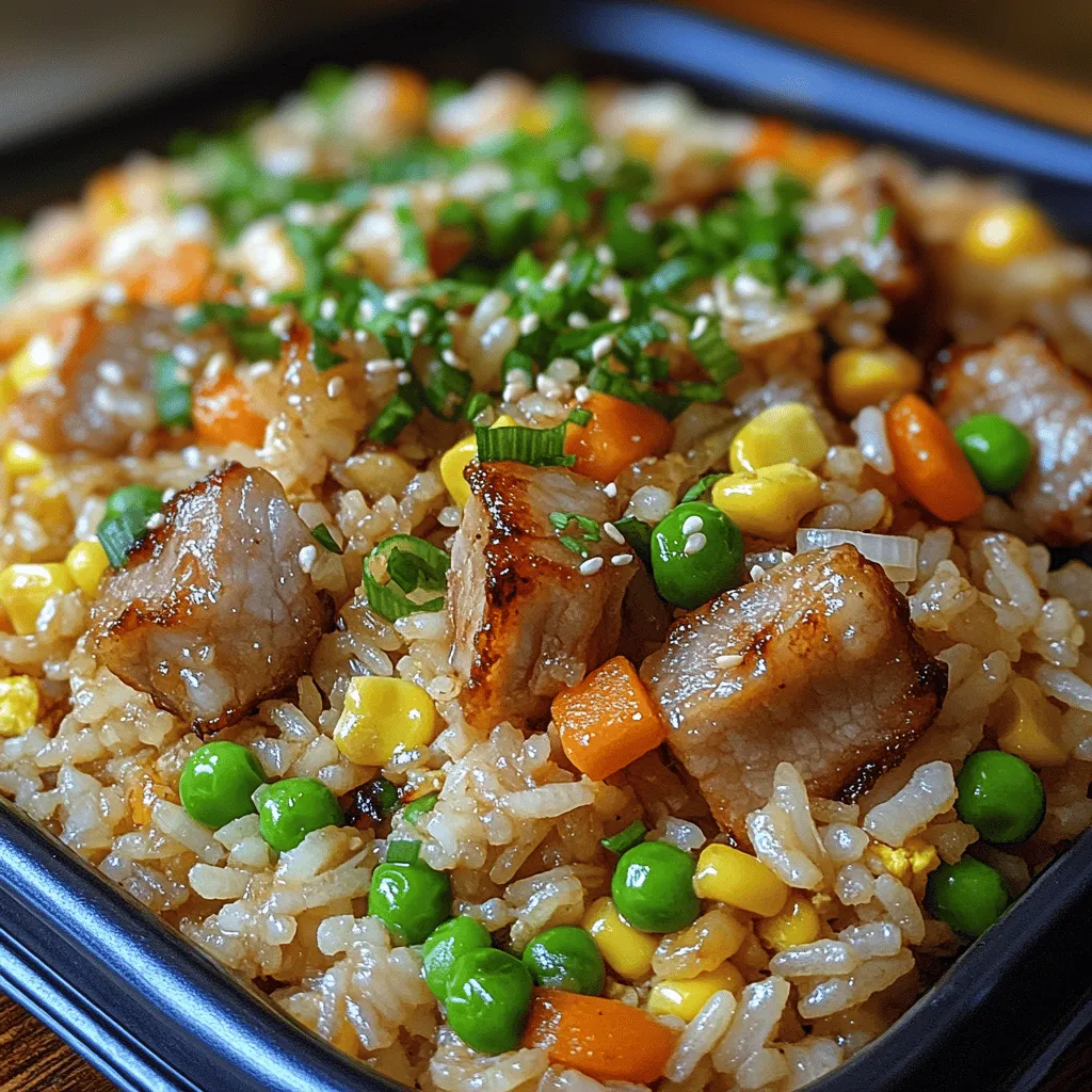 When it comes to comfort food, few dishes rival the satisfying embrace of a well-prepared fried rice. Among the myriad of variations, Savory Pork Fried Rice Delight stands out as a hearty and flavorful option that caters to both busy weeknight dinners and special family gatherings. This dish is a true celebration of flavors, showcasing the tender richness of pork and a vibrant array of vegetables, all harmoniously combined with the aromatic notes of jasmine rice.