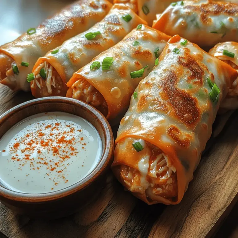 To create the perfect Spicy Buffalo Chicken Egg Rolls, it’s essential to understand the key ingredients that come together to create this delightful dish. Each component plays a vital role in achieving the ideal flavor and texture. Here’s a closer look at what you’ll need: