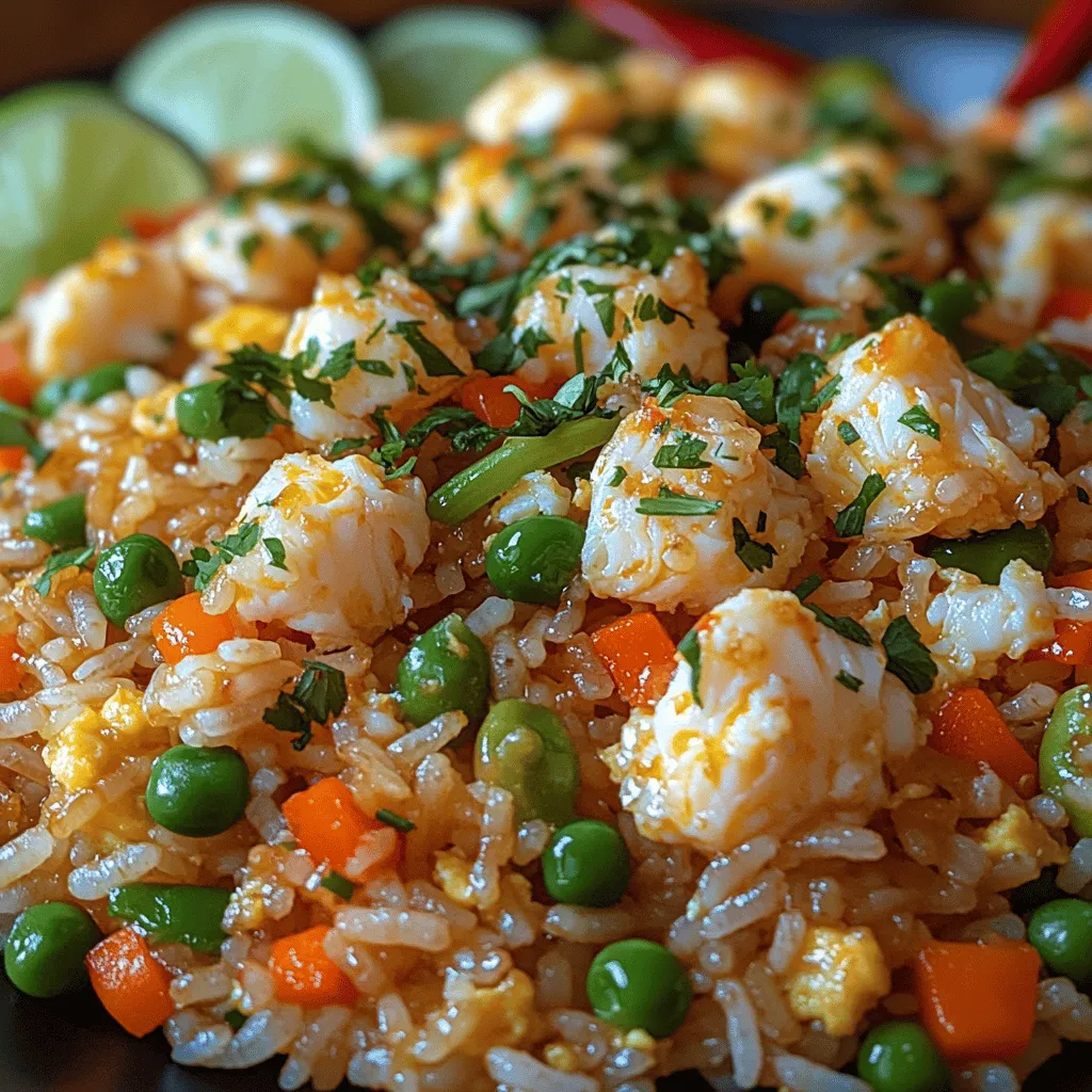 Discover the vibrant and flavorful world of Thai cuisine with our delicious Thai Style Crab Fried Rice recipe. This dish showcases the delicate sweetness of fresh crab meat combined with fragrant jasmine rice and a medley of colorful vegetables, all brought together with aromatic herbs and savory sauces. Whether you're hosting a dinner party or looking for a satisfying family meal, this recipe is sure to impress.
