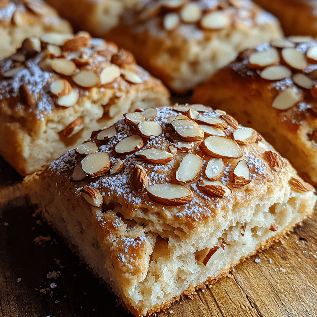 Indulge in the delightful world of baking with these Heavenly Almond Scones, a perfect blend of textures and flavors that elevate any breakfast or tea time experience. Imagine a morning where the aroma of freshly baked scones wafts through your kitchen, enticing your family and friends to gather around the table. These scones are not only easy to prepare but also offer a unique almond flavor profile that is sure to impress. With a crispy exterior and a soft, tender crumb, these Heavenly Almond Scones are perfect for any occasion, whether it's a casual brunch or an elegant afternoon tea.