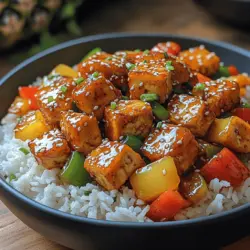 The perfect blend of tangy and sweet, Sweet & Sour Tofu Delight is a dish that embodies the essence of comfort food while being healthy and satisfying. This vibrant recipe combines crispy tofu with colorful vegetables and a luscious sweet and sour sauce, making it an ideal choice for both busy weeknights and special gatherings. Tofu, often regarded as a blank canvas, absorbs flavors beautifully, allowing it to shine in this delicious dish.
