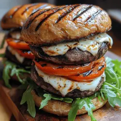 In the ever-evolving world of plant-based cuisine, the Balsamic Grilled Portobello Burgers stand out as a deliciously satisfying alternative to traditional meat burgers. As more people seek healthier and environmentally friendly dining options, these burgers not only fulfill your cravings for a hearty meal but also deliver a rich tapestry of flavors that will surprise and delight your palate. Ideal for summer barbecues with friends or a quick weeknight dinner that doesn’t compromise on taste, this recipe utilizes the robust umami profile of portobello mushrooms, which are beautifully complemented by a tangy balsamic marinade.
