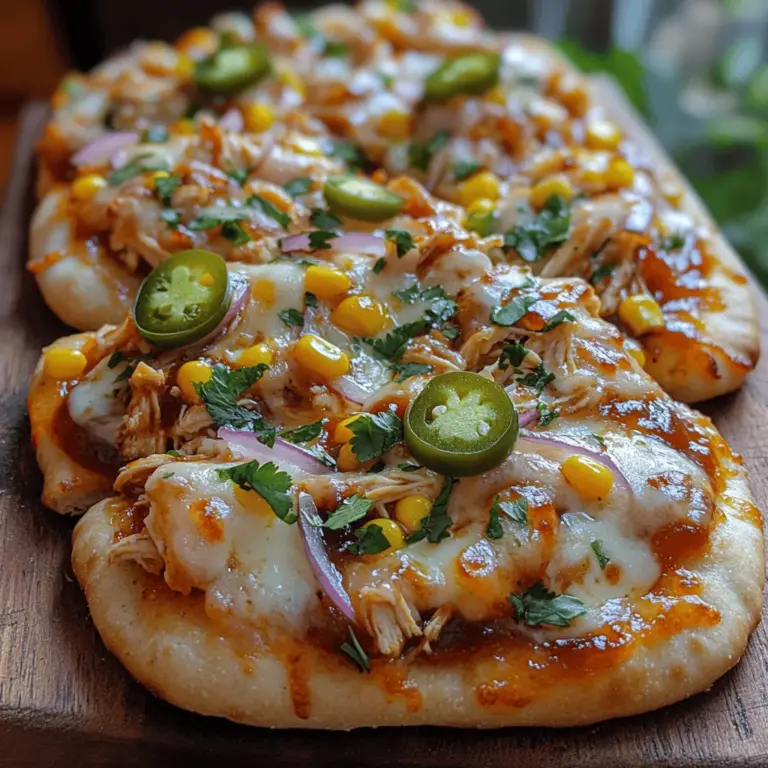 In the realm of quick and delectable meals, BBQ Chicken Flatbread Pizza has emerged as a beloved choice for food enthusiasts everywhere. This dish masterfully combines the rich flavors of BBQ chicken with the delightful crispiness of flatbread, creating a satisfying option that is perfect for a weeknight dinner, a weekend gathering, or any casual get-together. With its harmonious blend of savory and sweet, BBQ Chicken Flatbread Pizza not only tantalizes the taste buds but also offers a fun and interactive dining experience.
