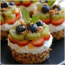There's something undeniably delightful about indulging in fruity desserts, especially as the weather warms up. They not only satisfy your sweet tooth but also bring a wave of refreshing flavors that can elevate any occasion, from casual family gatherings to elegant summer parties. Among the myriad of options available, the Sweet Berry Kiwi Bliss Cups stand out as a particularly delightful choice. This recipe offers a healthy twist on dessert, combining the vibrant flavors of fresh fruits with the creamy texture of yogurt and a hint of sweetness.