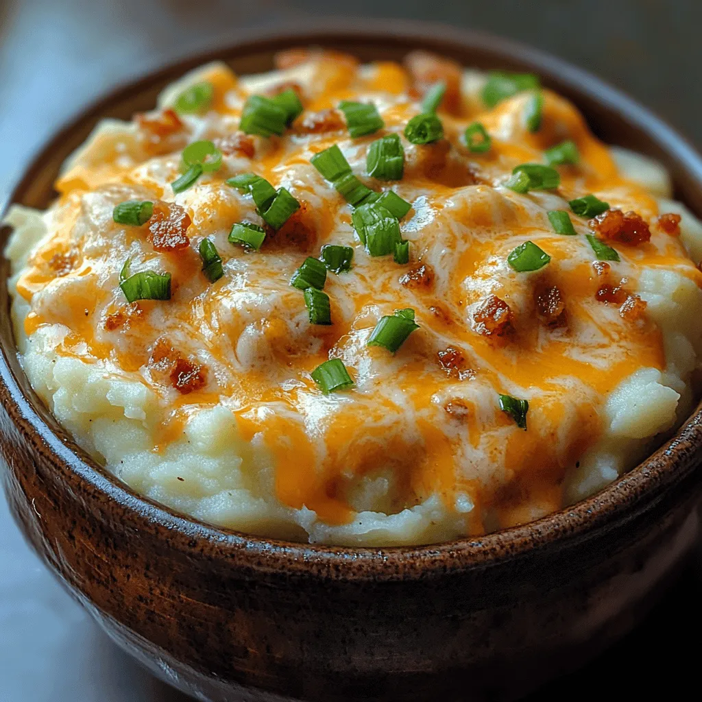When it comes to making the perfect mashed potatoes, the choice of potato is critical. For our Ultimate Cheesy Loaded Mashed Potatoes, russet potatoes are the ideal choice. Known for their starchy content and fluffy texture, russets create a light and airy mash that serves as the perfect canvas for our additional flavors.