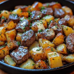 There's something undeniably comforting about a hearty meal that comes together in one pot, and the Garlic Butter Steak and Potatoes Skillet is no exception. Picture this: tender, juicy steak paired with perfectly roasted potatoes, all enveloped in a rich, buttery garlic sauce that tantalizes your taste buds. This dish strikes the perfect balance between indulgence and simplicity, making it an ideal choice for busy weeknights or special occasions when you want to impress without spending hours in the kitchen.