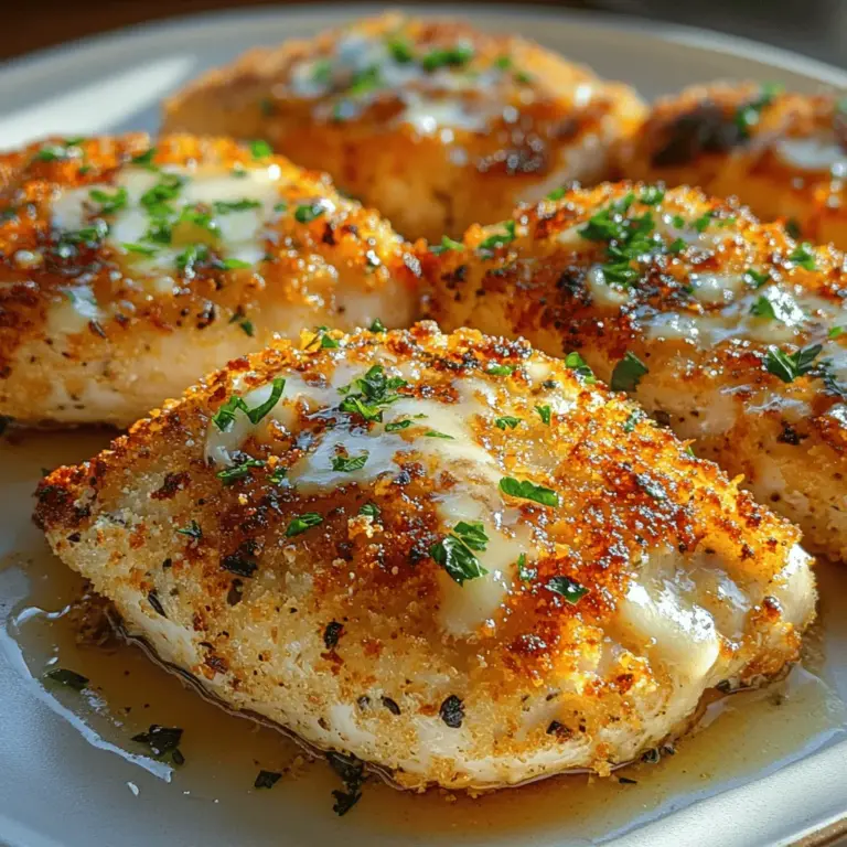 Garlic Parmesan Chicken Delight is a mouthwatering dish that has garnered a beloved spot on dinner tables across the globe. It’s not just a meal; it’s an experience that combines the rich, savory flavors of garlic and Parmesan cheese with the satisfying crunch of a perfectly baked chicken. This versatile recipe is perfect for family gatherings, cozy weeknight dinners, or even impressing guests at your next dinner party.