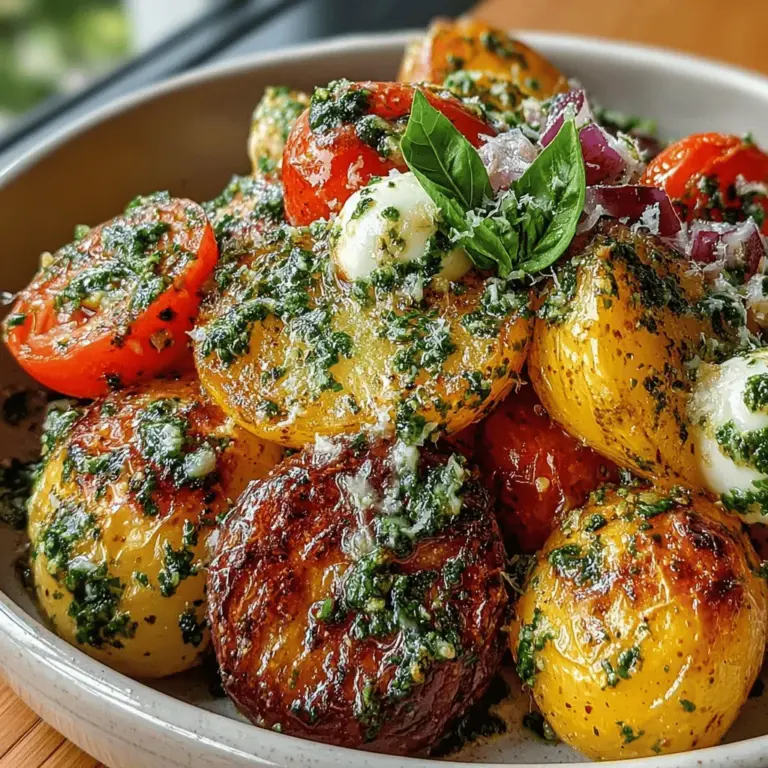 If you're in search of a refreshing side dish or a light meal that bursts with flavor, look no further than Basil Pesto Potato Salad. This delightful recipe takes the classic potato salad and elevates it with the aromatic and vibrant flavors of homemade basil pesto. The combination of creamy potatoes and the herbaceous notes of basil creates a dish that is not only delicious but also visually appealing. Perfect for picnics, barbecues, or family gatherings, this potato salad is sure to impress your guests and satisfy your cravings.