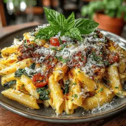 Pasta dishes have earned their place as a staple in home cooking across the globe. Loved for their versatility and ability to satisfy, pasta meals can be adapted to suit virtually any palate or occasion. Among the myriad of pasta recipes, the Creamy Tomato Spinach Pasta Delight stands out as a quintessential choice that expertly marries rich flavors with vibrant textures. This dish is not just another pasta recipe; it offers a delightful experience that promises to elevate your dinner table, whether it's a busy weeknight or a special gathering with loved ones.