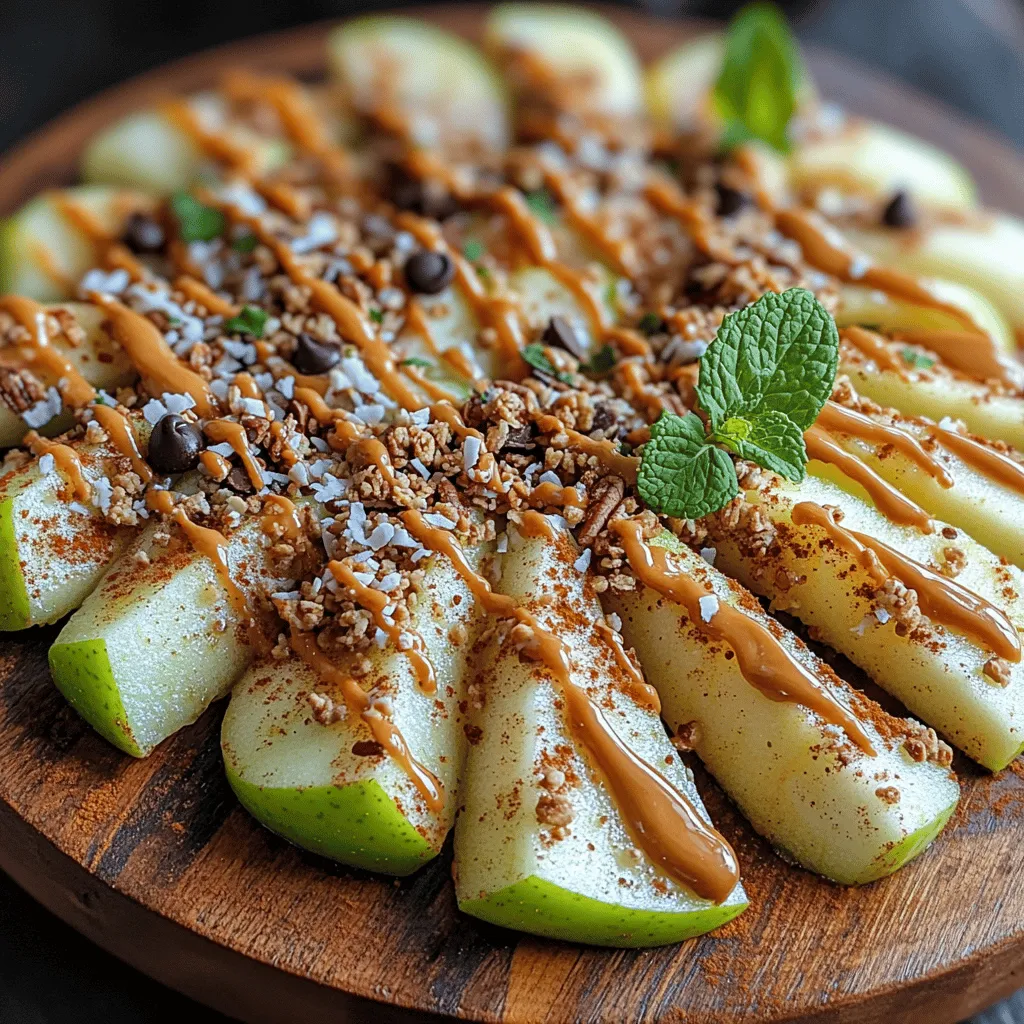 If you're on the lookout for a snack that combines both taste and health, look no further than Crunchy Apple Nacho Slices. This innovative recipe transforms traditional nachos into a wholesome treat that satisfies your sweet cravings while nourishing your body. Imagine crisp apple slices drizzled with creamy peanut butter, topped with crunchy granola, rich chocolate, and a sprinkling of nuts. Not only is this dish visually appealing, but it also offers a symphony of flavors and textures that makes it a perfect snack for both kids and adults alike.
