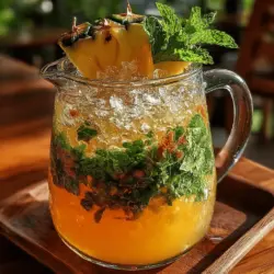Agua fresca, a traditional Mexican beverage, is celebrated for its refreshing qualities and vibrant flavors. Originating from street vendors and homes across Mexico, this light and hydrating drink is made by blending fruits, herbs, and water, creating a delightful refreshment perfect for warm weather. Among the countless variations of agua fresca, the Tropical Bliss Pineapple Mint Agua Fresca stands out with its harmonious blend of sweet pineapple and invigorating mint. This drink not only quenches your thirst but also offers a burst of tropical flavors that can elevate any occasion.