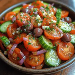 Greek cuisine is celebrated for its vibrant flavors, fresh ingredients, and healthy preparations. A cornerstone of Mediterranean diets, Greek dishes emphasize the use of seasonal produce and high-quality components, inviting a sense of nostalgia and warmth with every bite. One of the most refreshing and versatile offerings from this culinary tradition is the Greek Cucumber Tomato Salad. This zesty salad not only serves as a delightful side dish, but it can also stand alone as a light meal, making it perfect for summer gatherings, picnics, or even as a crisp addition to your dinner table.