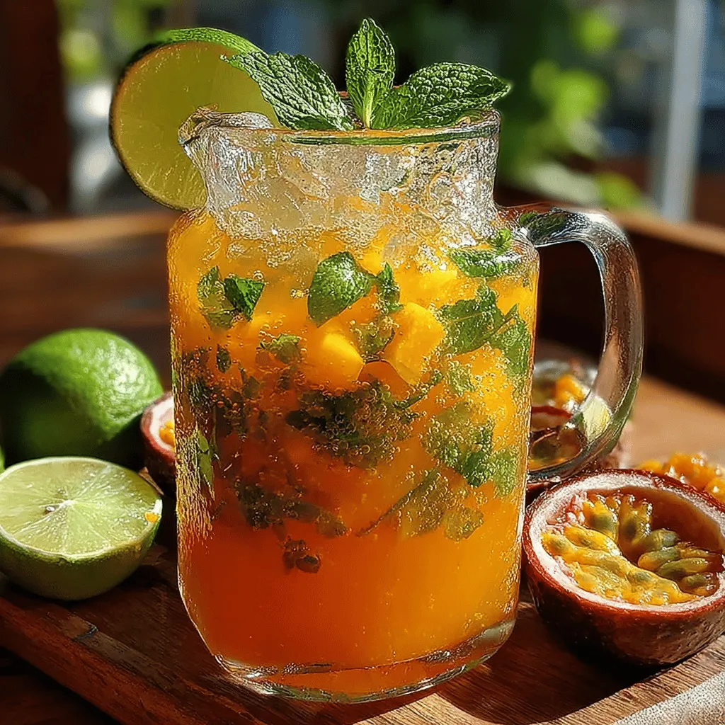 As the temperatures rise and summer approaches, there's nothing quite as refreshing as a glass of iced tea. Among the many variations, the Mango Passionfruit Iced Tea stands out with its vibrant flavors and invigorating qualities. This delightful beverage combines the tropical sweetness of ripe mangoes with the tartness of passionfruit, creating a drink that's not only refreshing but also visually appealing. Perfect for hot days, gatherings, or simply relaxing on the porch, this iced tea is a wonderful way to stay hydrated while enjoying the essence of summer.
