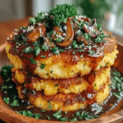 Polenta, a staple in Italian cuisine, is made from ground cornmeal and has garnered a reputation as a versatile ingredient that can be transformed into an array of delicious dishes. From creamy polenta served as a side to crispy polenta fries, its adaptability makes it a favorite among home cooks and culinary enthusiasts alike. In this article, we will delve into a delightful recipe that showcases polenta in a new light: Golden Polenta Cakes with Mushroom Gravy. This dish marries the comforting textures of polenta with the rich, earthy flavors of mushrooms, creating a meal that is not only satisfying but also vegetarian-friendly.