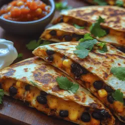 Welcome to a culinary adventure that will awaken your taste buds and fill your kitchen with warmth and aroma: Smoky Black Bean Quesadillas. This dish is not just a meal; it’s a celebration of flavors and textures that represents the heart of Mexican cuisine. Perfect for a weeknight dinner, a weekend gathering, or a quick lunch, these quesadillas are versatile, satisfying, and easy to prepare. Whether you’re a busy professional seeking a healthy meal or a culinary enthusiast eager to impress friends and family, this recipe has you covered.