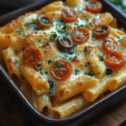 When it comes to comfort food, few dishes can compete with a creamy pasta bake. The Creamy Greek Pasta Bake takes this beloved classic and infuses it with vibrant Mediterranean flavors, creating a dish that is both hearty and refreshing. With its rich, creamy texture and a tantalizing blend of ingredients, this pasta bake is sure to become a favorite at your dinner table. Not only does it satisfy those comfort food cravings, but it also offers a delightful taste of Greece, making it a perfect option for family gatherings or weeknight dinners.