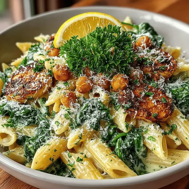 When it comes to enhancing the flavor of your Creamy Chickpea Pasta Delight, the golden chickpeas are a game-changer. To achieve that beautifully roasted golden color, start by rinsing and draining canned chickpeas thoroughly. Pat them dry with a clean kitchen towel to remove excess moisture, which helps them crisp up nicely.