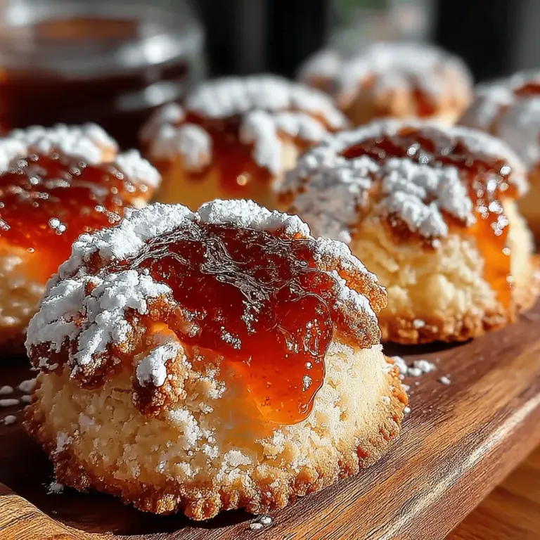 Sweet Summer Delight Cookies are the epitome of seasonal baking, encapsulating the essence of summer with their delightful peach jam filling. These cookies are not only a treat for the taste buds but also a visual feast, perfect for gatherings, picnics, or simply enjoying at home. The combination of buttery, soft cookie dough and the sweet, fruity center creates a harmonious blend of flavors that perfectly captures the warmth and joy of the summer months.
