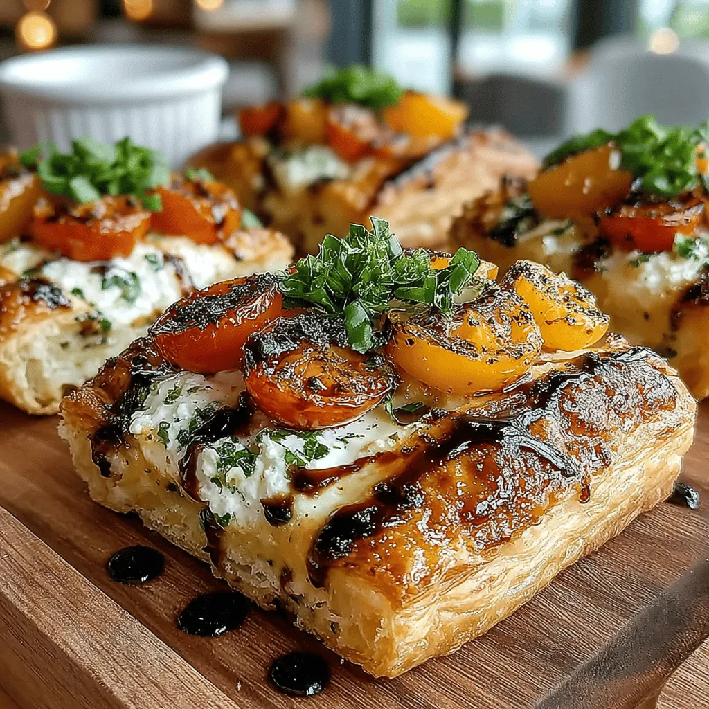 If you're on the hunt for a delightful appetizer that brings together creamy textures, vibrant flavors, and visual appeal, look no further than Herbed Ricotta Tomato Galette Bites. These rustic, free-form pastries are not only easy to prepare but also versatile enough to serve at various occasions—from casual family gatherings to more formal dinner parties. The combination of smooth, rich ricotta cheese, fresh herbs, and plump, juicy tomatoes creates a symphony of flavors that is sure to impress your guests and tantalize their taste buds.