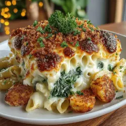 In the realm of comfort food, few dishes hold the same appeal as pasta. With its versatility and ability to satisfy cravings, pasta has become a staple in kitchens around the world. Among the myriad of pasta dishes, Savory Spinach Alfredo Baked Penne stands out as a perfect blend of richness and nutrition. This enchanting dish pairs al dente penne pasta with a luscious, creamy Alfredo sauce, all while incorporating fresh spinach to enhance both flavor and health benefits. The result is a warm, inviting meal that is not only comforting but also visually appealing, making it an ideal choice for family dinners, potlucks, and gatherings.
