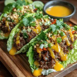 In the realm of healthy dining, few dishes can match the appeal of Beef Lettuce Wraps with Mango Glaze. This vibrant, refreshing meal combines the savory richness of seasoned ground beef with the sweet, tropical notes of mango, all wrapped in crisp, refreshing lettuce. As a versatile dish, it seamlessly fits into various dietary preferences, making it an ideal choice for family dinners, meal prep, or entertaining guests. The combination of textures and flavors not only excites the palate but also offers a nutritious alternative to traditional wraps, showcasing how satisfying healthy eating can be.